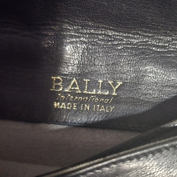 Vintage Bally Lambskin Mini Pochette Woven Black Shoulder Bag - Picture 6 of 7
